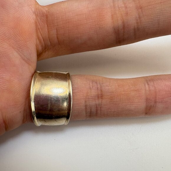 VTG Solid Sterling Silver 925 Tapered Cigar Band Ring Size 6.25 - Picture 11 of 13